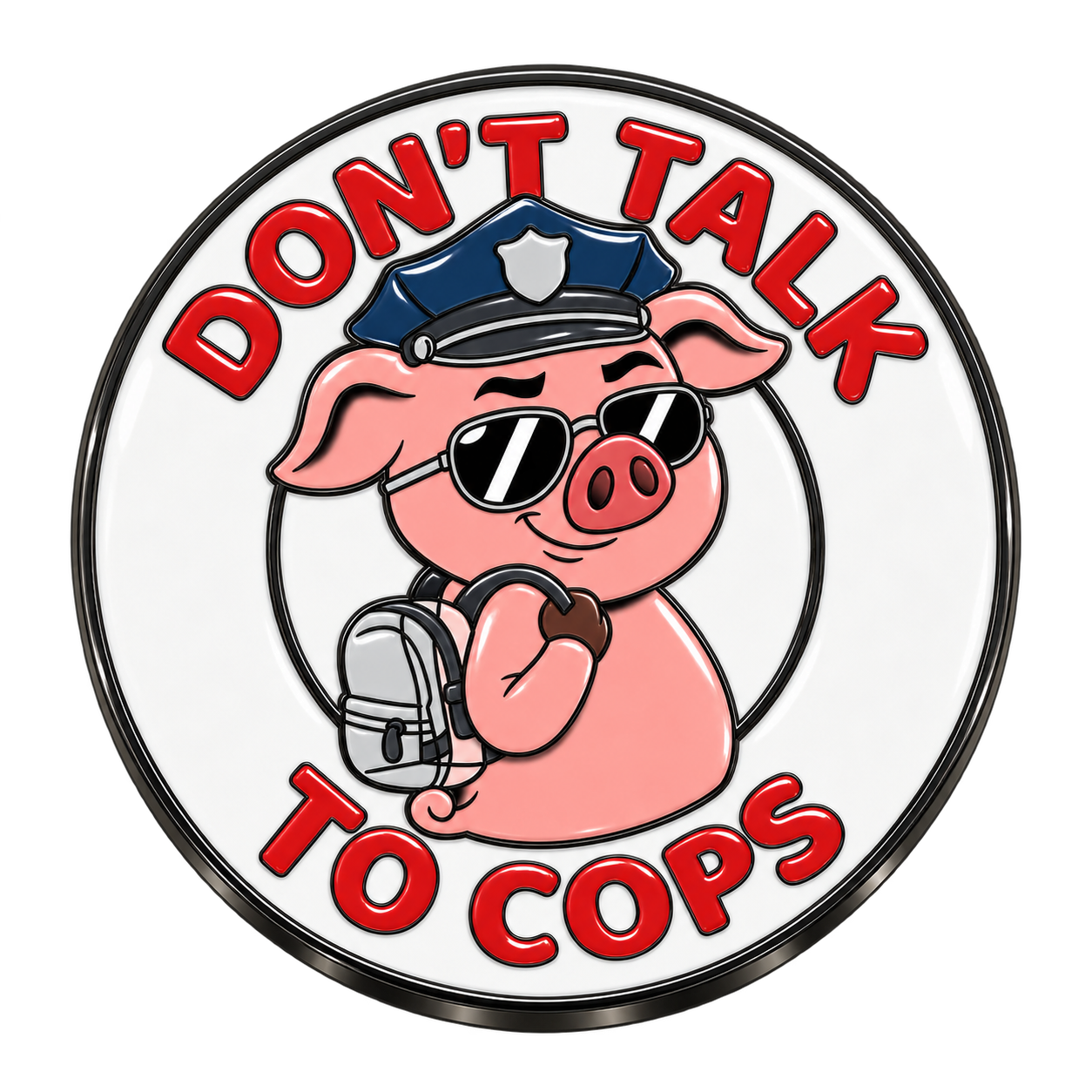 Don’t Talk enamel pin