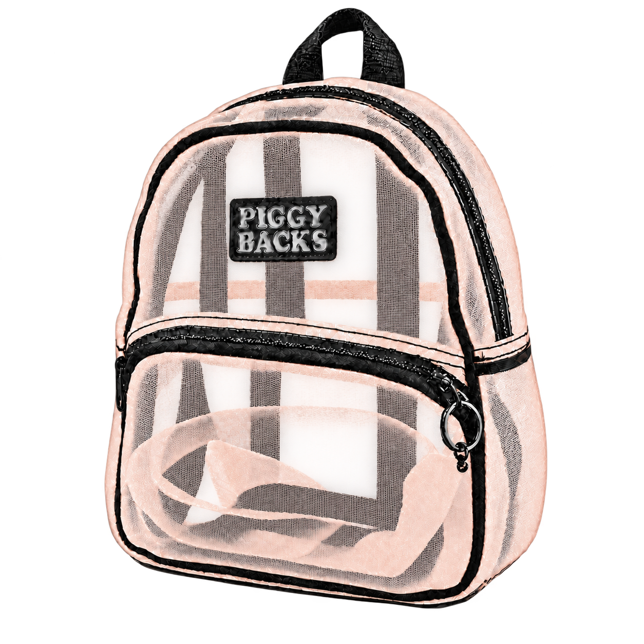 Peach Main Event backpack with see-through mesh