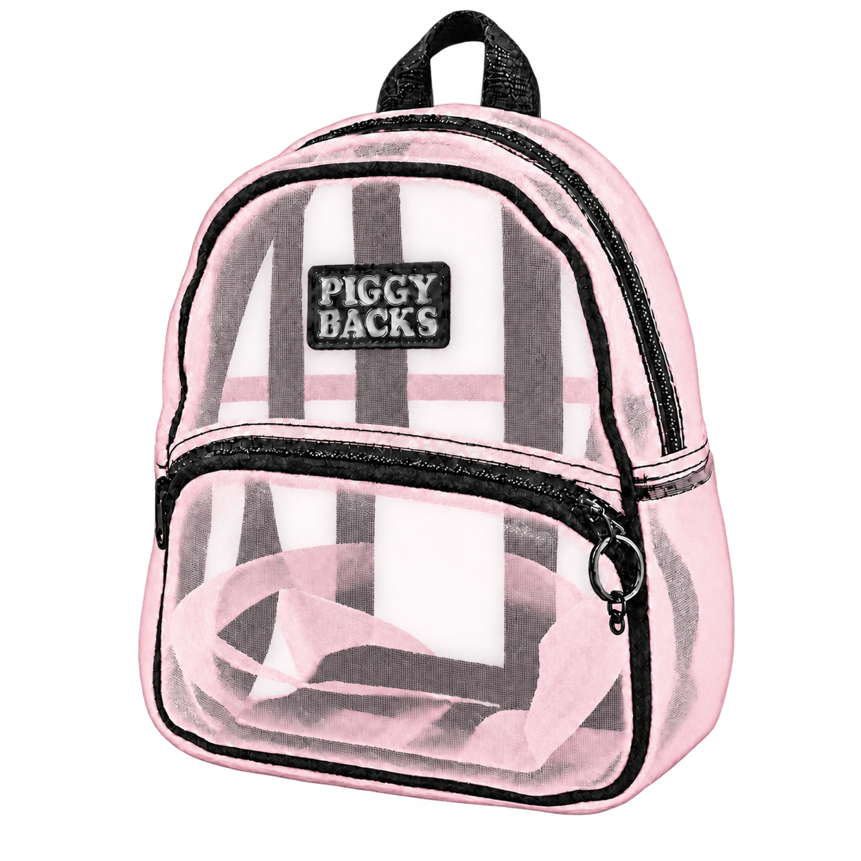 Pink Main Event backpack with see-through mesh