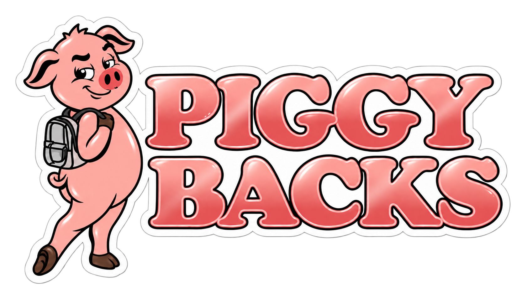 Piggy Backs logo sticker